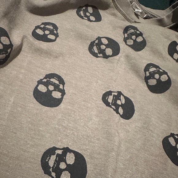 Maurices Tan Skull Print Sweatshirt - Picture 2 of 5